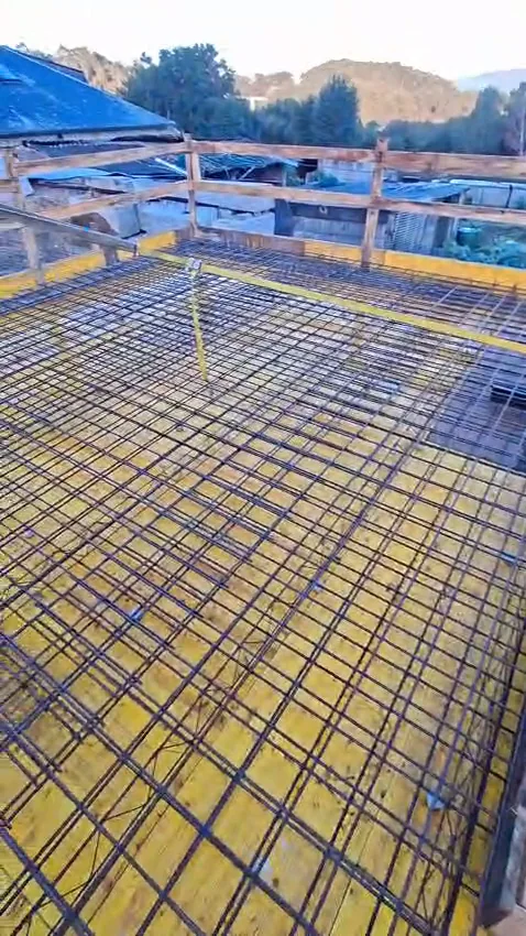 Armado de la losa de cimentación con mallazo de acero